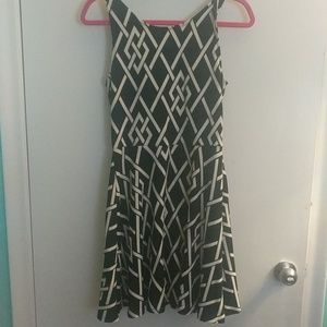 Black and white patterned dress